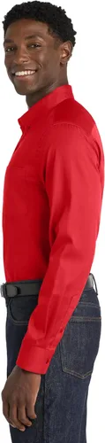 Vista 2 de Port Authority Camisa SuperPro React de sarga de manga larga con botones para hombre