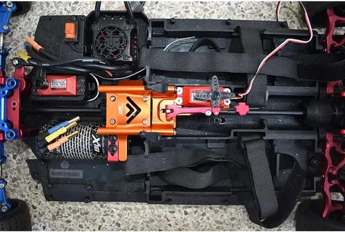 Vista 3 de GPM para ARRMA-1/7 Infraction 6S BLX-ARA7615V2 Kit de freno de mano de aleación de aluminio + cubierta diferencial media