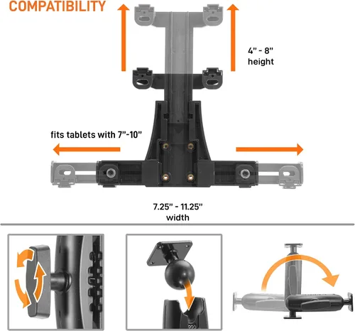 Vista 7 de iBOLT TabDock Lock'n Dock 1.496 in Bizmount – Soporte de base de taladro de bloqueo de metal industrial resistente para todas las tabletas de 7 a 10