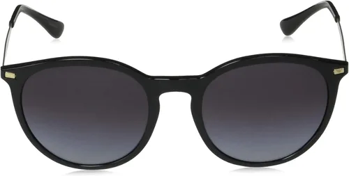 Vista 2 de Emporio Armani EA4148 - Lentes de sol redondos para mujer, color negro brillantegris degradado, 2.126in, Negro brillanteGris degradado