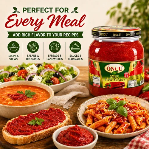 Vista 4 de Oncu Pasta de pimienta suave, turca, 4.08 libras