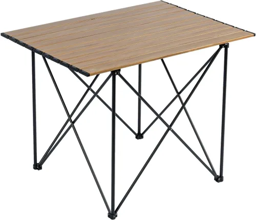 Vista 14 de iClimb - Mesa de camping ultraligera y compacta plegable con bolsa de transporte (color negro - L)