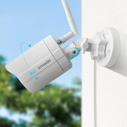 Vista 3 de Zmodo Cámaras para seguridad en el hogar (paquete de cámaras para interiores y exteriores), 1080p HD, cámara IP inalámbrica WiFi, detección