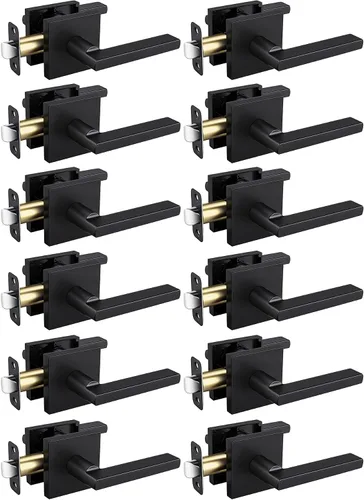 Vista 60 de Goldenwarm Manijas de puerta de oro cepillado para interiores, manijas