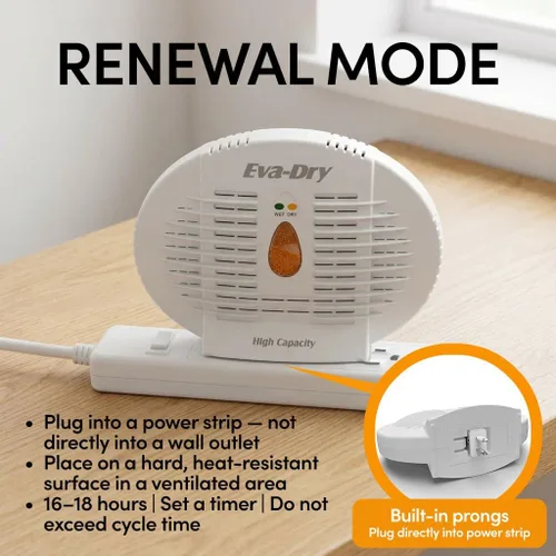 Vista 4 de Deshumidificador pequeño renovable E-500 de Eva-Dry