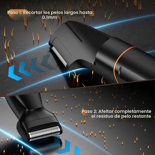 Vista 9 de MAXGROOM - Afeitadora de vello corporal para hombre, afeitadora resistente al agua para la ingle, testículos y bolas, kit de aseo eléctrico sin