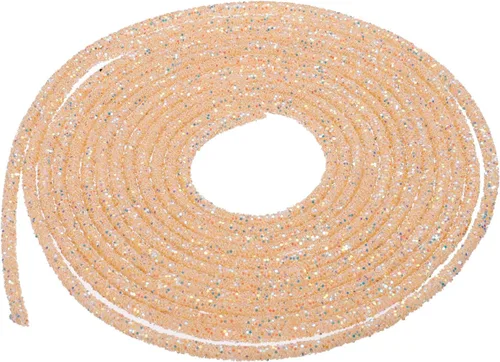 Vista 100 de MECCANIXITY Cuerda de lentejuelas con purpurina de 2.5 yardas, 6mm, 0.24 pulgadas, cuerda de tubo de lentejuelas con diamantes de imitación