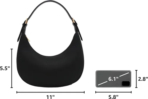 Vista 3 de FashionPuzzle Elegante bolso de hombro Crescent para axilas