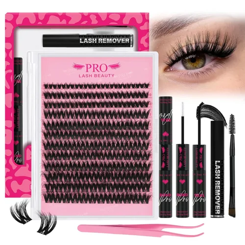 Vista 15 de PROLASHBEAUTY - Pegamento transparente de racimo de pestañas para 7 días de larga duración, pegamento impermeable para pestañas y sellado