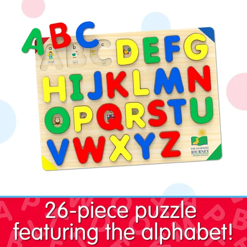 Vista 2 de The Learning Journey: Lift & Learn ABC Puzzle - Rompecabezas del alfabeto para niños pequeños - Juegos preescolares y actividades para niños de 3 a