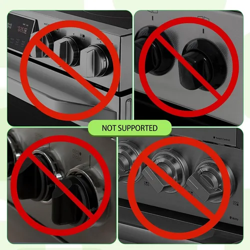 Vista 8 de Paquete de 5 fundas de seguridad para pomos de estufa, cerraduras a prueba de niños y mascotas para hornos de gas y eléctricos, protectores
