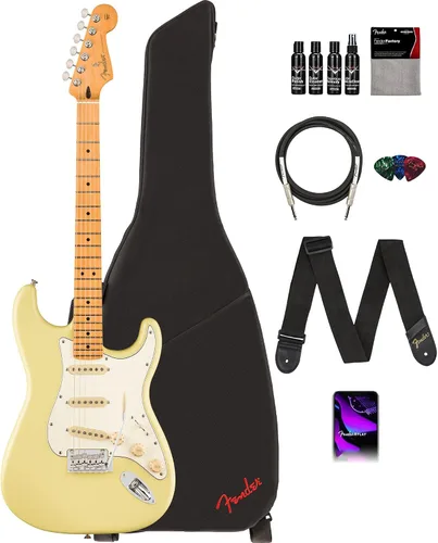 Vista 41 de Fender Player II Modified Stratocaster - Paquete de atardecer con bolsa de concierto, correa, cable, paquete de 3 púas y kit de limpieza de guitarra