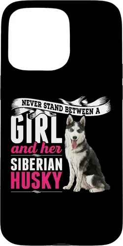 Vista 28 de iPhone 16 Never Stand Between A Girl And Her Siberian Husky Dog Case