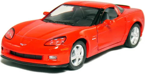 Vista 8 de KiNSMART 2007 Corvette Z06 5 pulgadas escala 1:36 5 pulgadas modelo de metal fundido a presión American Muscle Toy Car. Juego de 4