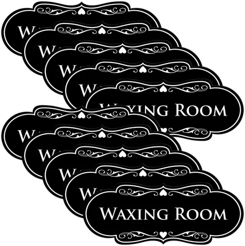 Vista 8 de Designer Waxing Room Sign (negro) - Pequeño 1 paquete