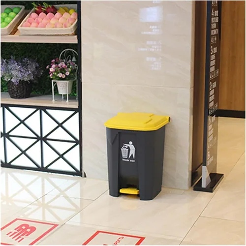 Vista 5 de Garbage bin Kitchen Trash Can Trash Bin,Garbage Container ?with Lid,for Indoor, Outdoor or Commercial Use, 6.6 Gallon Trash Can,Gris