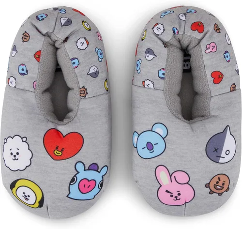 Vista 2 de BT21 Pantuflas para mujer Line Friends Pantuflas de felpa clásicas Line Friends Tata Van Chimmy Cooky Shooky y RJ