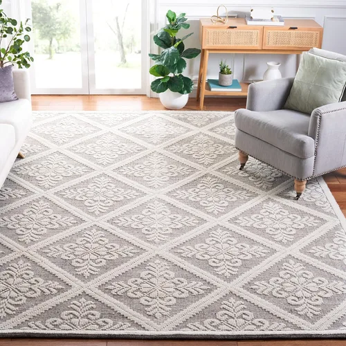 Vista 40 de SAFAVIEH Vermont Collection - Alfombra decorativa de 2 pies 3 pulgadas x 4 pies, color marfil, lana hecha a mano, ideal para zonas de alto tráfico