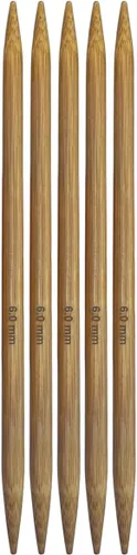 Vista 19 de Mdoker Agujas de tejer de bambú de doble punta de bambú carbonizado 7.9 pulgadas (7.9 in) de longitud para proyectos de hilo de tejer creativos