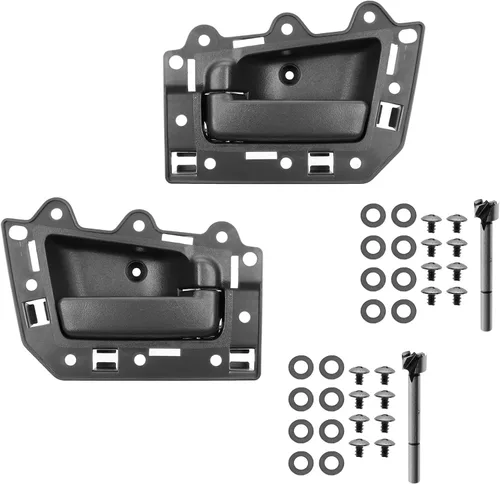 Vista 60 de TRQ Juego de 2 manijas de puerta interior trasera cromada y cachemira para Chevy GMC