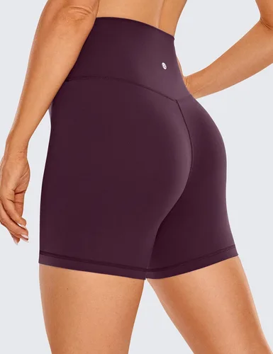 Vista 2 de CRZ YOGA Butterluxe - Pantalones cortos cruzados para mujer de 5 pulgadas, con cintura alta, para entrenamiento, yoga, suaves como la mantequilla