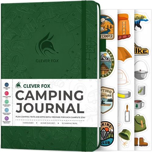 Vista 21 de Clever Fox CF Camping Journal (Amber Yellow, Pocket (3.7'' x 5.6''))
