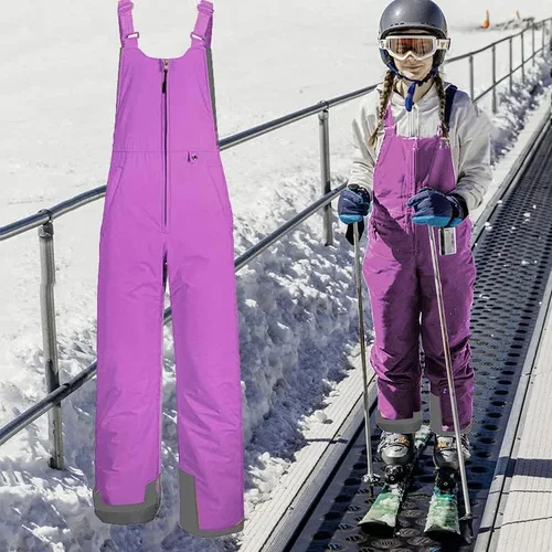 Vista 3 de Tearom Babero de nieve para niños, babero de esquí con aislamiento para la nieve