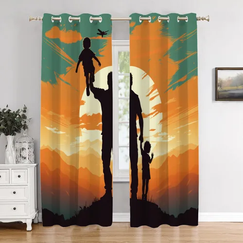 Vista 25 de Cortinas opacas de poliéster multicapa para cafetería, con diseño de diamantes, 2 unidades, 26 x 24 pulgadas