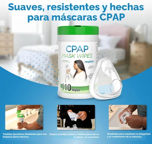 Vista 3 de RespLabs Medical - Toallitas de limpieza para máscaras CPAP