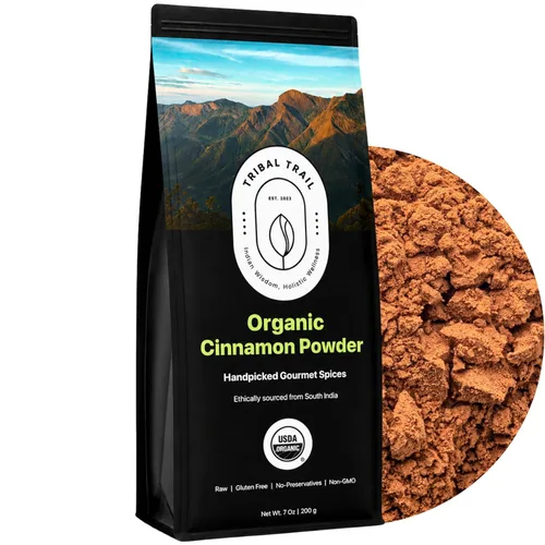 Vista 9 de Tribal Trail Cardamomo orgánico molido 4.02 onzas USDA Orgánico y sin OMG De origen ético de Kerala, India Bolsas de papel kraft reciclables