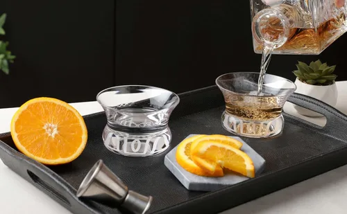 Vista 3 de The Oaxaca - Juego de 2 vasos de vidrio para tequila y mezcal