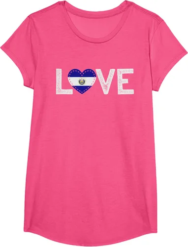 Vista 15 de Camiseta de regalo con la bandera de El Salvador LOVE, Negro, S