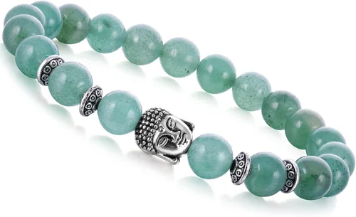 Vista 5 de Joya brazalete con gemas redondas de 8 mm, brazalete para los chacras, regalo de cumpleaños