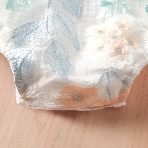 Vista 95 de Kaipiclos Mameluco de encaje con volantes de mariposa para bebé recién nacida, overol para sesión de fotos de primer cumpleaños