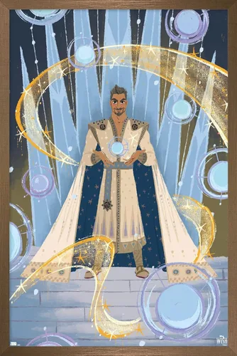 Vista 16 de Trends International Disney Wish - Póster de collage 4 (King Magnifico), póster de pared, 14.72 x 22.37 pulgadas, versión enmarcada de madera