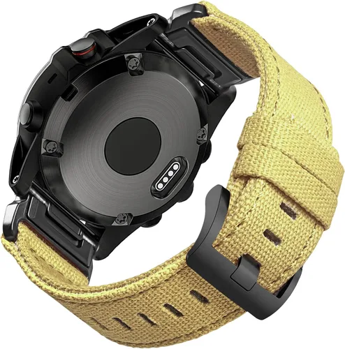 Vista 12 de Compatible con Garmin, correa deportiva de lona para reloj fēnix/precursor/enfoque/marq/quatix/instinct/D2/Tactix, correa de repuesto resistente