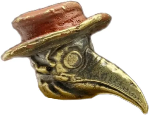 Vista 10 de Retro latón Plague Doctor edc perlas llavero DIY accesorios cuentas de paracord