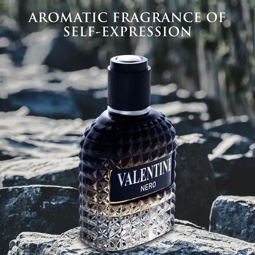Vista 3 de Valentine Nero para hombre, colonia aromática amaderada, 3.4 onzas líquidas