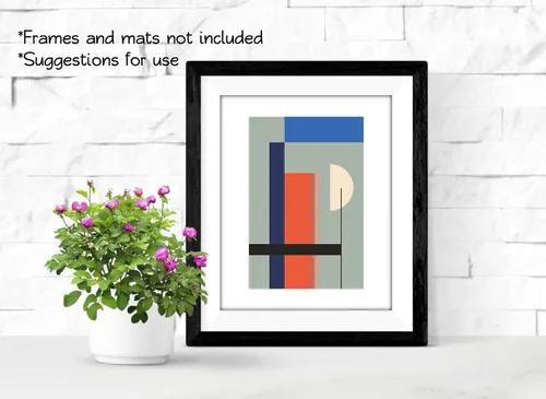 Vista 6 de Mid Century Contemporary Wall Art - Modern Abstract Prints - (Set of 6) – 8x10 - Unframed - Minimalism Décor