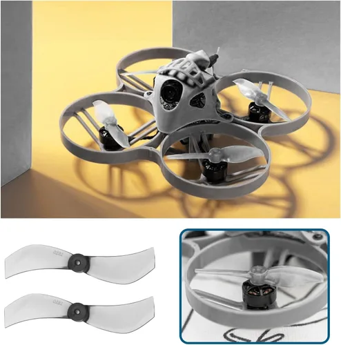 Vista 3 de ECSiNG 16 hélices de 2 cuchillas (8CW+8CCW) agujero del eje de 0.039 in compatible con Meteor 75 Micro Brushless Whoop Frame Drone Quadcopter 08028