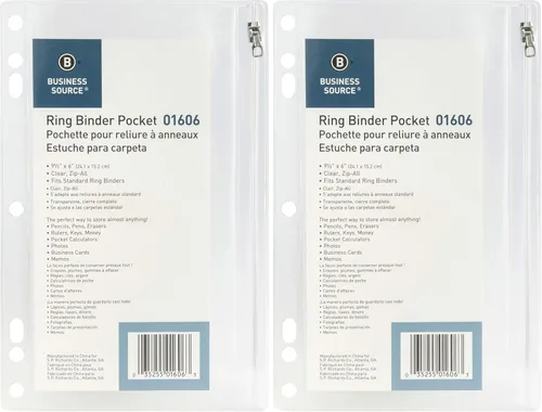 Vista 4 de SPR01606 – Fólder de vinilo de bolsillo, 9 - 1/2 X 6, transparente, Transparente