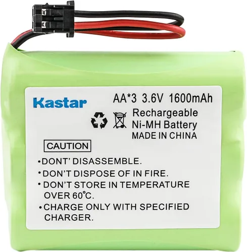 Vista 2 de Kastar Paquete de 2 pilas recargables AA*3 3.6V 1600mAh MSM Ni-MH para Panasonic tipo 1 P-P501 PP501 P-P501A PP501A P-P501PA P-P504 PP504 P-P508