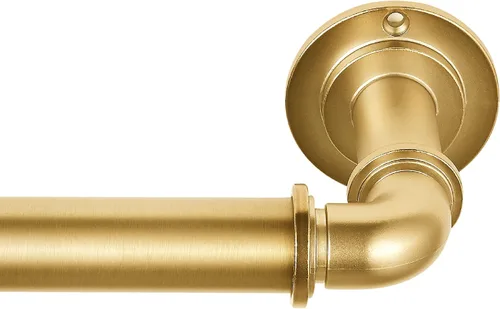 Vista 11 de MODE Colección Industrial de Barras de Cortina Oscurecedoras de 1 1/8" de Diámetro con Barra de Cortina Ajustable Montada en Pared de Acero, Bloquea
