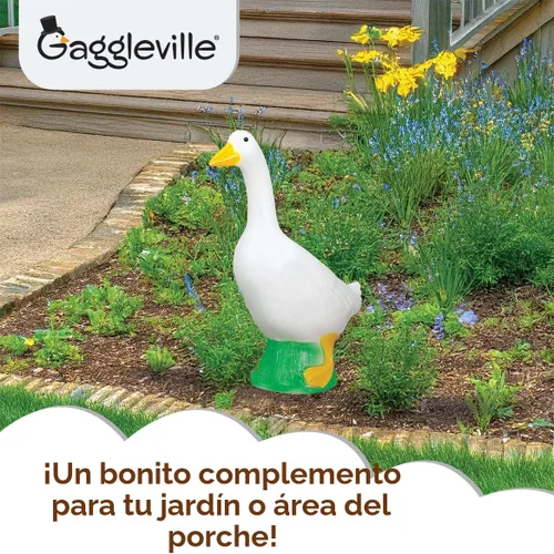 Vista 8 de Estatua oficial de Gaggleville Porch Goose Baby - Encantadora 17" al aire