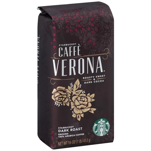 Vista 40 de Starbucks Café de tierra asado oscuro asado francés, bolsa de 28 onzas Café molido 100% arábigo; tostado francés tostado oscuro; 1 bolsa, 28 onzas