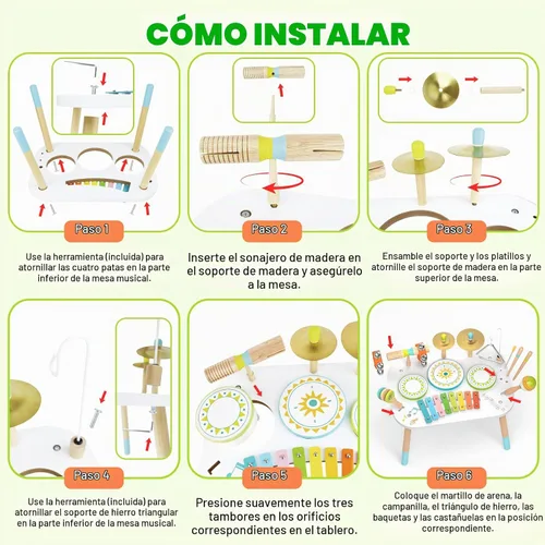 Vista 5 de Juego de batería 12 en 1 para niños pequeños de 18 meses en adelante