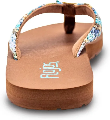Vista 4 de Flojos Juno Weave Sandalia para mujer Aguamarina/Marrón Multi