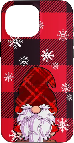 Vista 19 de Christmas Phone Case Red Buffalo Plaid Gnomes Snowflake Case for iPhone 17