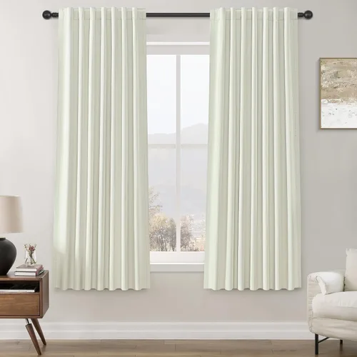 Vista 29 de Cortinas opacas de 54 pulgadas de largo para dormitorio, sala de estar, cortinas beige con aislamiento térmico, oscurecimiento de la habitación