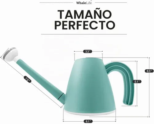 Vista 4 de WhaleLife Regadera interior para plantas de bonsái de casa (2.0L, azul)